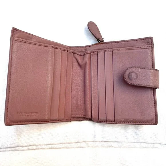 Bottega Veneta Intrecciato Weave Napa Leather Compact French Flap Wallet - Picture 3 of 12